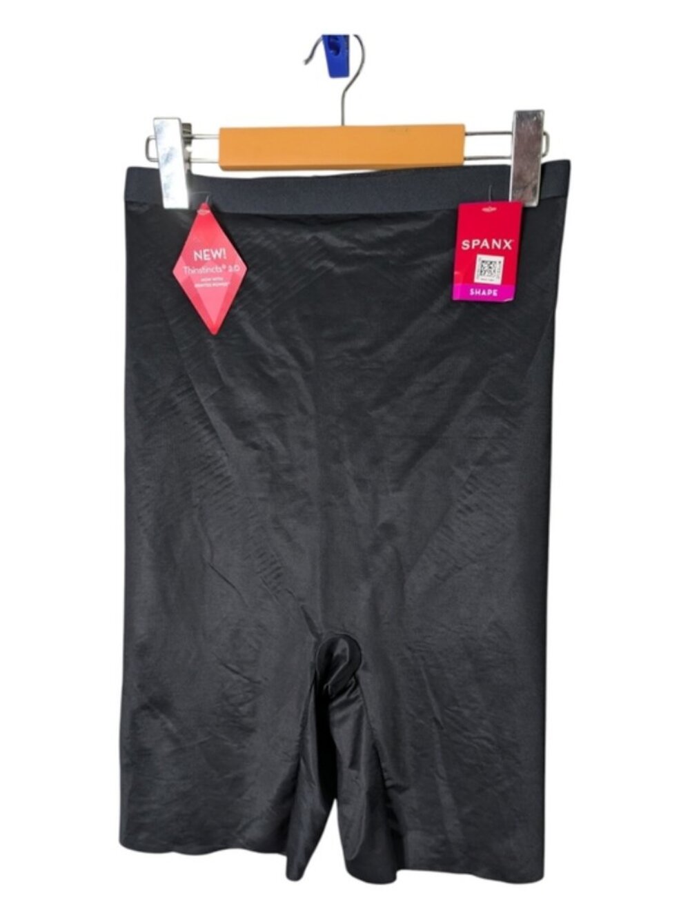 NWT Spanx Thinstincts 2.0 High-Waisted Mid-Thigh Short - Very Black Size Large